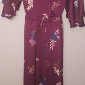 Kaari blue jumpsuit size medium burgundy